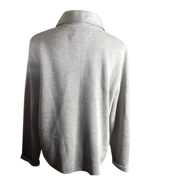 Pendleton 100% Leather & 100% Merino Wool Zip Front Jacket, Taupe, Women's XL - Picture 2 of 6